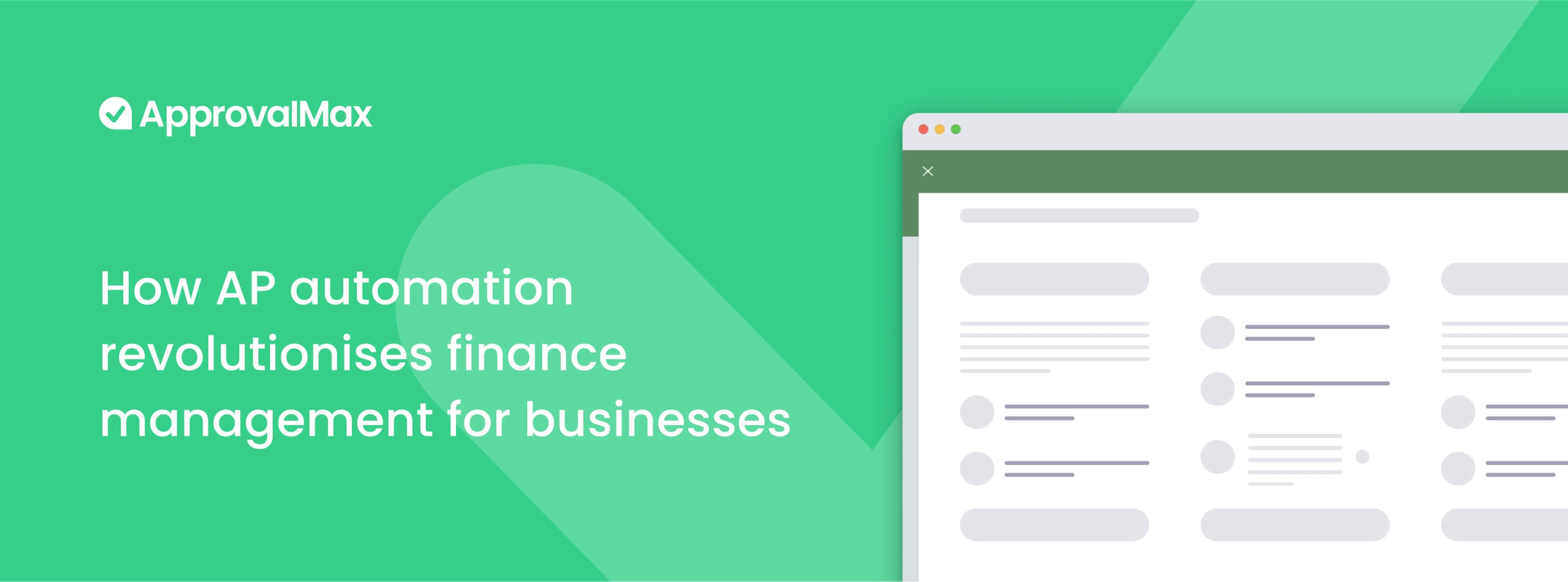 How AP automation revolutionises finance management for businesses by ApprovalMax logo