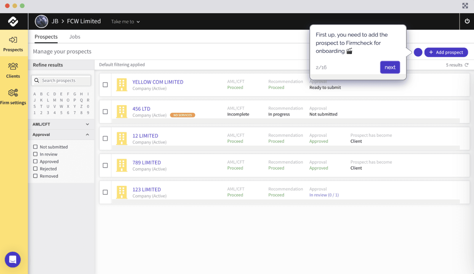 AML made easy: how to use Firmcheck to run AML onboarding checks logo