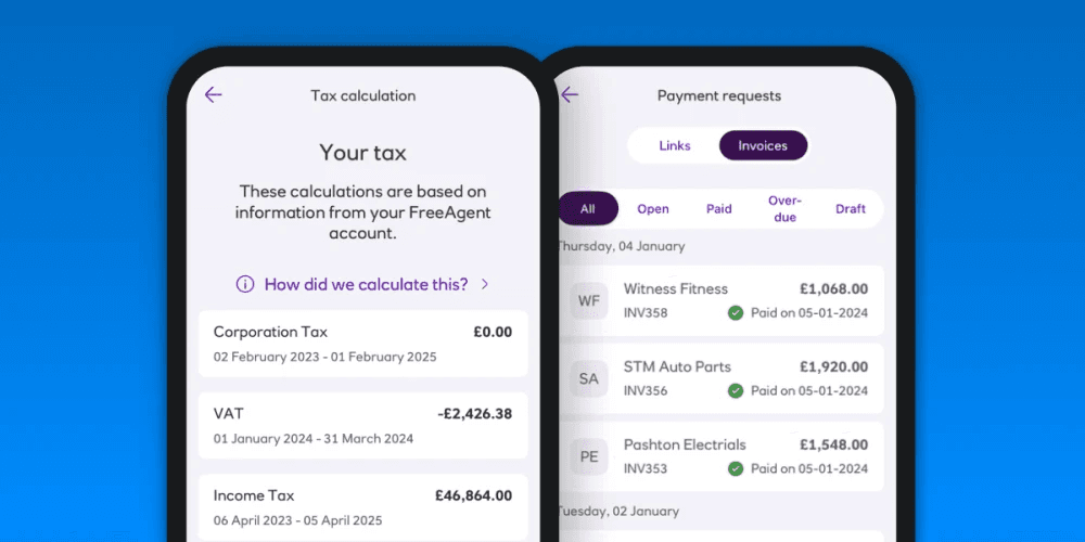 FreeAgent Expands Banking Integration: Access Tax Calculation and Invoices Directly in App image