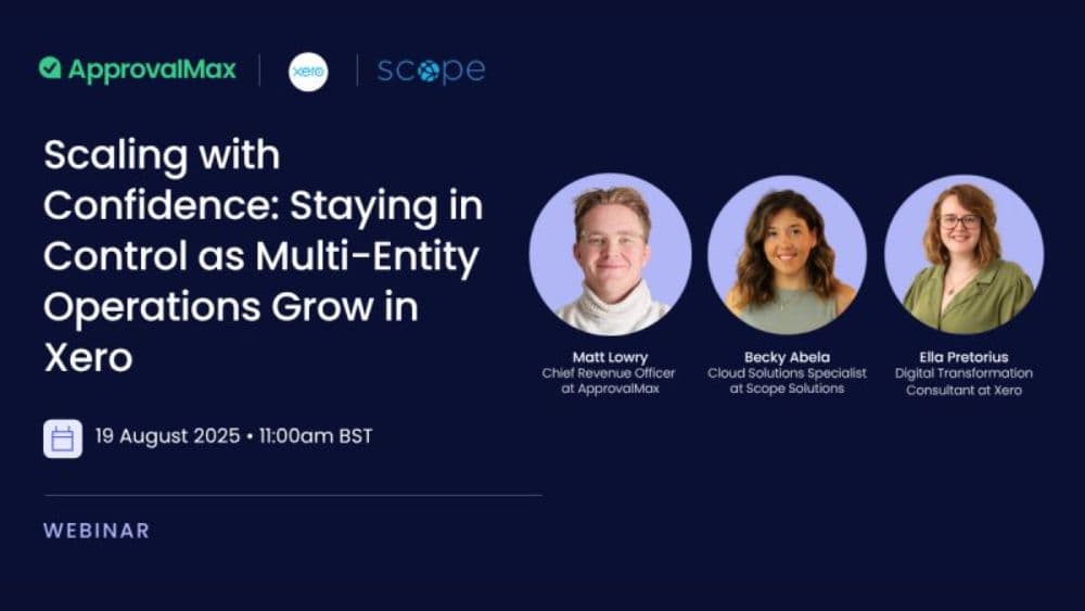 Scaling with confidence: Staying in control as multi-entity operations grow in Xero logo