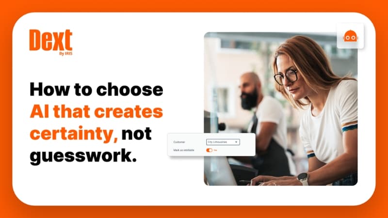 How to choose AI that creates certainty, not guesswork. logo