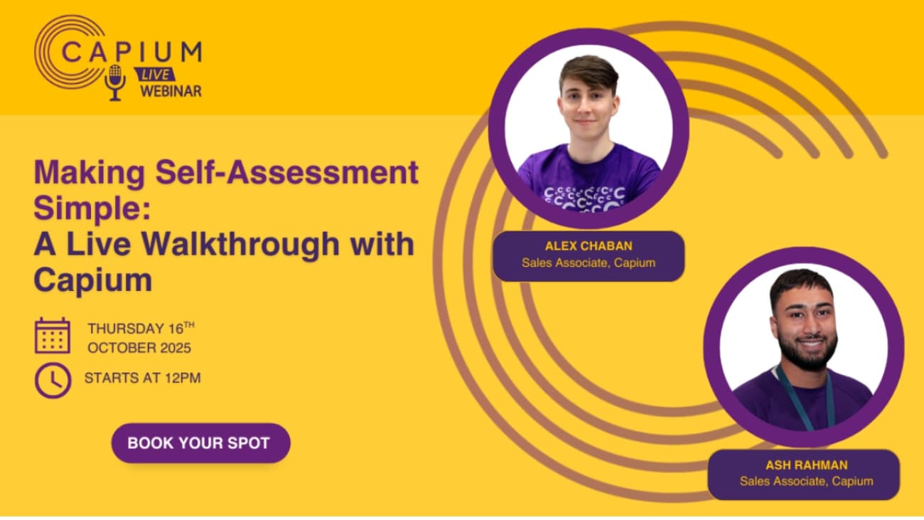 Making Self-Assessment Simple: A Live Walkthrough with Capium logo