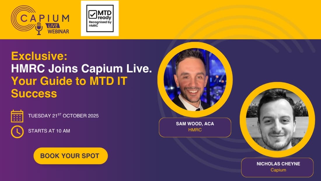 HMRC Joins Capium Live – Your Guide to MTD IT Success logo