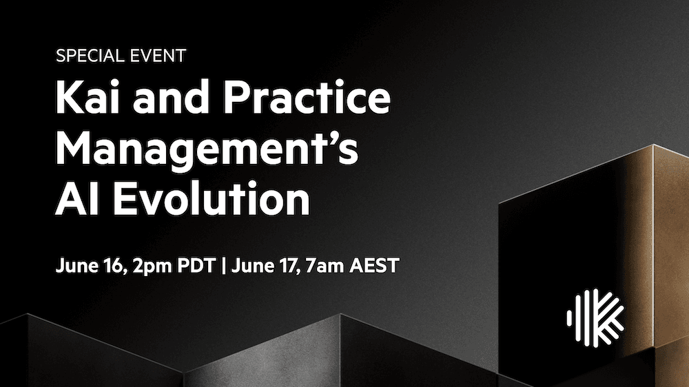 Special Event: Kai and Practice Management's AI Evolution logo