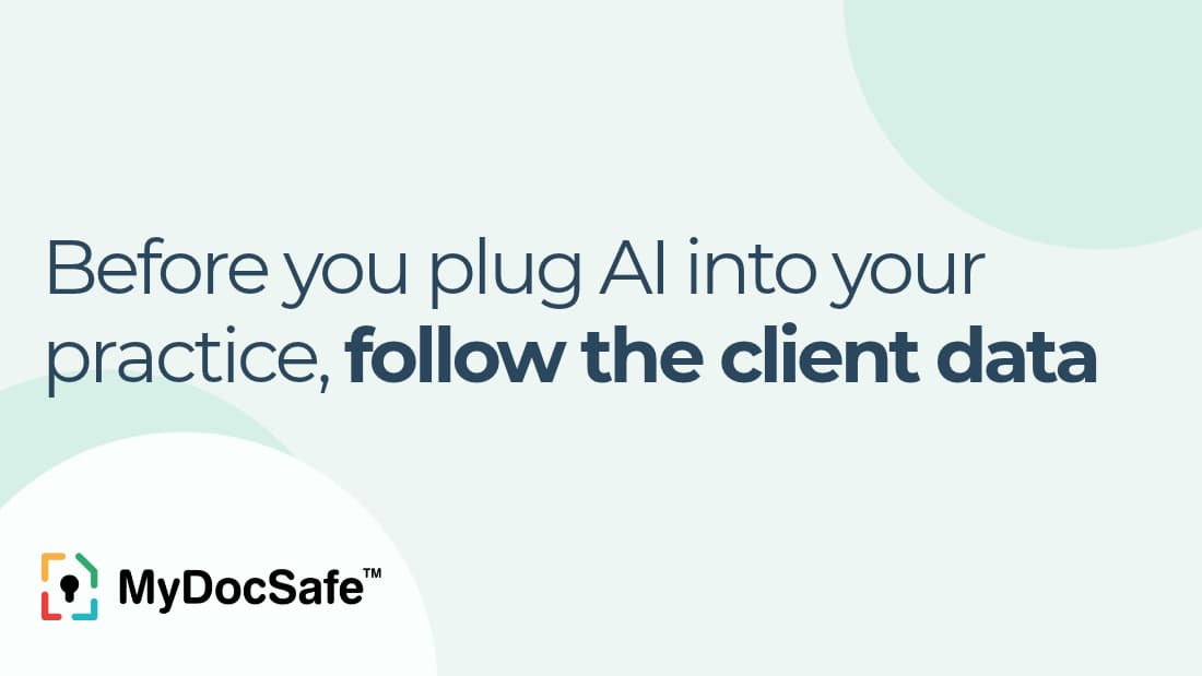 Before you plug AI into your practice, follow the client data logo